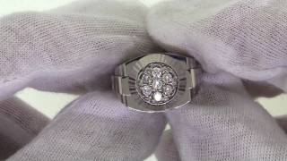 Mens Diamond Rolex Ring 14k White Gold [upl. by Enelam]