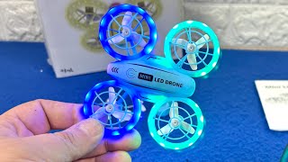 Super Mini LED Drone 16 For Night Flights With ALtitude Hold Headless Mode 360 Rolling Flight [upl. by Aznofla]