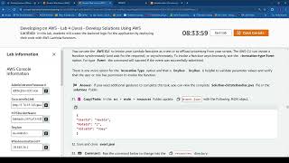 Developing on AWSLab 4 Java  Develop Solutions Using AWS Lambda [upl. by Minta]