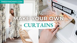 How to MAKE CURTAINS at HOME that look INCREDIBLE perfect pleat hack  The DIY Mommy [upl. by Eillen]