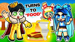 Everything I TOUCH turns into FOOD in Roblox Family [upl. by Nehgam]