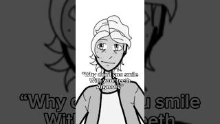 “Can you smile with your teeth” animation oc weird art sad teeth horror read description [upl. by Itsyrc]