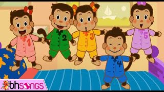 Five Little Monkeys  Nursery Rhymes Songs For Children  Vocal 4K [upl. by Narcissus]