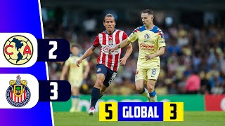 AMERICA VENCE 5  3 EN EL GLOBAL A CHIVAS POR OCTAVOS DE FINAL  CONCACHAMPIONS  REY DEPORTIVO [upl. by Valentine324]