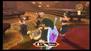 Zelda Skyward Sword Lumpy Pumpkin Harp Sing Along Heart Piece [upl. by Eciral345]