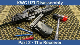 KWC UZI Disassembly Part 2  The Receiver Airsoft [upl. by Llenyaj799]