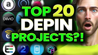 🔥TOP 20 BEST TINY AI amp DEPIN CRYPTO GEMS  1000X Your PROFITS 2024 What Is DePIN Theta network [upl. by Ahsaercal]