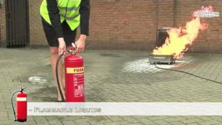 Fire Safety Training  How to Use a FOAM Fire Extinguisher [upl. by Ayot]