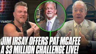 Colts Owner Jim Irsay Issues Pat McAfee A 3 Million Challenge LIVE On His Show [upl. by Aiela]