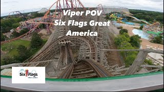 Viper POV 4K Six flags Great America [upl. by Elbon]