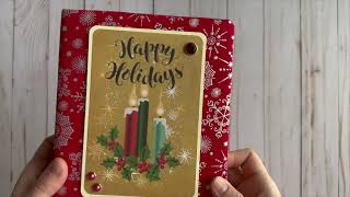 quotHappy Holidaysquot scrapbook album walkthrough [upl. by Nalani]