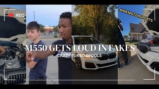 INSTALLING COLD AIR INTAKES ON G30 M550i  ARM Motorsports [upl. by Nesnaj140]