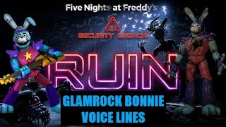 GLAMROCK BONNIE VOICE LINES FNAF RUIN ThunderThors VoiceOvers [upl. by Nare]