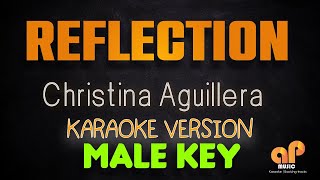 REFLECTION  Christina Aguillera MALE KEY KARAOKE HQ VERSION [upl. by Gensler]