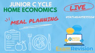 Junior Cycle Home Ec  Meal Planning and Exam Questions SaturdaySession [upl. by Sharline]