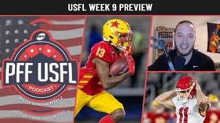 USFL Week 9 Preview  PFF Fantasy Podcast [upl. by Milly]