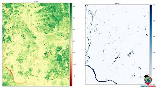 NDVI calculation from Sentinel images with Python 3 and Rasterio  Vegetation and Water body map [upl. by Bachman]