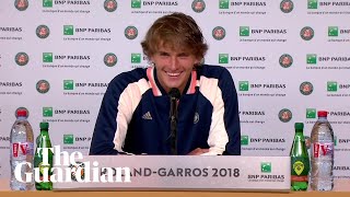 ​Alexander Zverev cheered up by Yorkshire reporter after French Open defeat [upl. by Newbill]