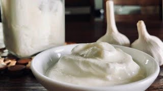 GARLIC SAUCE for Shawarma  Grilled foods  Toum  Easy Blender recipe [upl. by Paver]