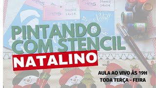 Pintando um tema Natalino com stencil em pano de copa [upl. by Eart]