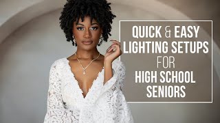 Quick and Easy Photography Lighting SetUps For HighSchool Seniors [upl. by Hgielah551]