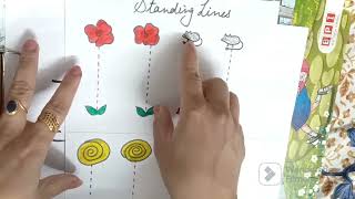 Activity worksheet on Standing lines Sleeping lines Slanting lines and Curved lines [upl. by Gora]