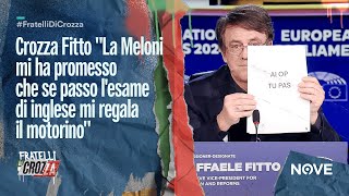 Crozza Fitto quotLa Meloni mi ha promesso che se passo lesame di inglese mi regala il motorinoquot [upl. by Ennaegroeg]