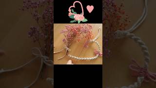 Makramee Herz mit Blumen 💐🤍 Macrame heart with Flowers [upl. by Renrew24]