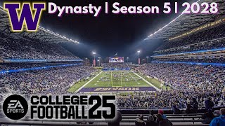 CFB 25  UW Huskies Dynasty 2829 Season  Week 4 12 Washington 12  Indiana 12 [upl. by Johppa]