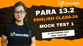 Para 132 Exam 2024  Mock test1  Class 24  English  Gazala Maam [upl. by Simetra]