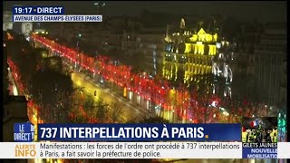 Lavenue des ChampsElysées a été complètement vidée par la police [upl. by Peltier314]