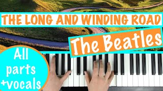 How to play THE LONG AND WINDING ROAD  The Beatles Piano Tutorial Chords Accompaniment [upl. by Trabue]