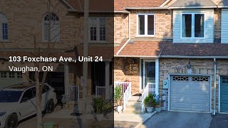 103 Foxchase Avenue Unit 24 Vaughan  Video Tour [upl. by Allene]