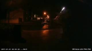 New Years Fireworks Drogheda 2017  Rear Dash Cam  Illegal in Ireland [upl. by Tuinenga]