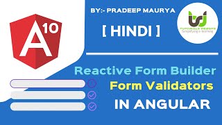 Reactive Forms Builder and Validators in Angular  Angular 10 Tutorials in Hindi  Part36 [upl. by Dustie]