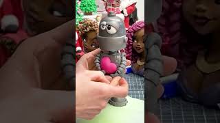 Valentines Robot cake topper cake shortsviral valentine [upl. by Lemmor485]