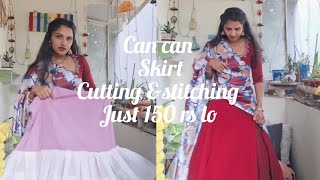 150 rs lo can can skirt Cutting amp stitching viral meeshoshop fashion saree clothing [upl. by Atelahs]