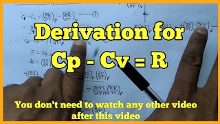 CpCvR specific heat cp and cv difference relation for ideal gas in hindi eng [upl. by Paradies]