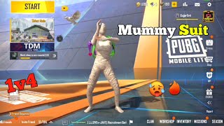 PLAYiNG WiTH MUMMY SUiT 🥵🔥 1v4 FULL GAMEPLAY  PUBG MOBILE LITE BGMI LITE [upl. by Zile903]