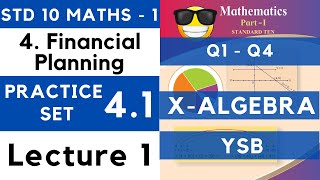 Financial Planning  Practice Set 41 Lecture 1  SSC Class 10 Algebra  Maths Part 1  Maharashtra [upl. by Anauj]