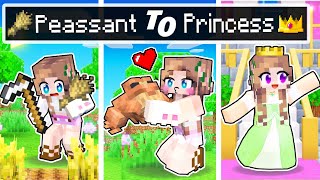 From PEASANT To PRINCESS Story In Minecraft Tagalog [upl. by Ahsinot]