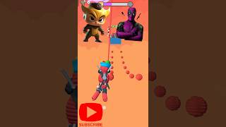 Deadpool run with friends 🤭 Wolverine x Blackpool 🤹viralshort games onemillion superhero [upl. by Yesteb]