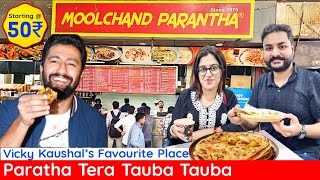 🍽️ Delhi Street Food  Moolchand Parantha  Best Paratha in Delhi  Best Street Food In Delhi [upl. by Ainesej]