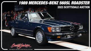 SOLD  1989 MercedesBenz 560SL Roadster  BARRETTJACKSON 2023 SCOTTSDALE AUCTION [upl. by Noslrac]