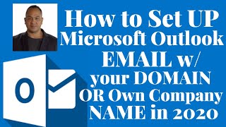 How to set up Microsoft Outlook email with your domain or own company name in 2020 [upl. by Lamond764]