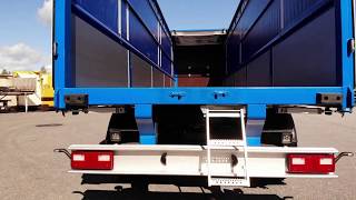 Nostokapelliperävaunu  Uplift curtain trailer with sliding roof [upl. by Lail]