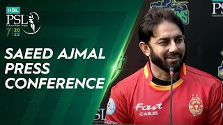 Saeed Ajmal Press Conference  HBLPSL 7 [upl. by Ikkim]