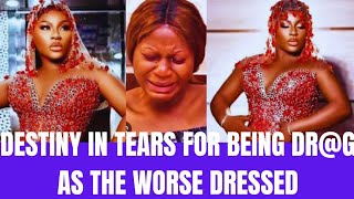 Destiny Etiko in tears for being labeled worst dressed at the AMVCA [upl. by Giarla]