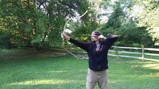 Testing My New Asymmetric Living Arrow Bow From Mihai Cozmei [upl. by Gotcher]