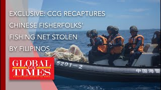 Exclusive Video CCG recaptures Chinese fisherfolks’ fishing net stolen by Filipinos [upl. by Ilrebmik]